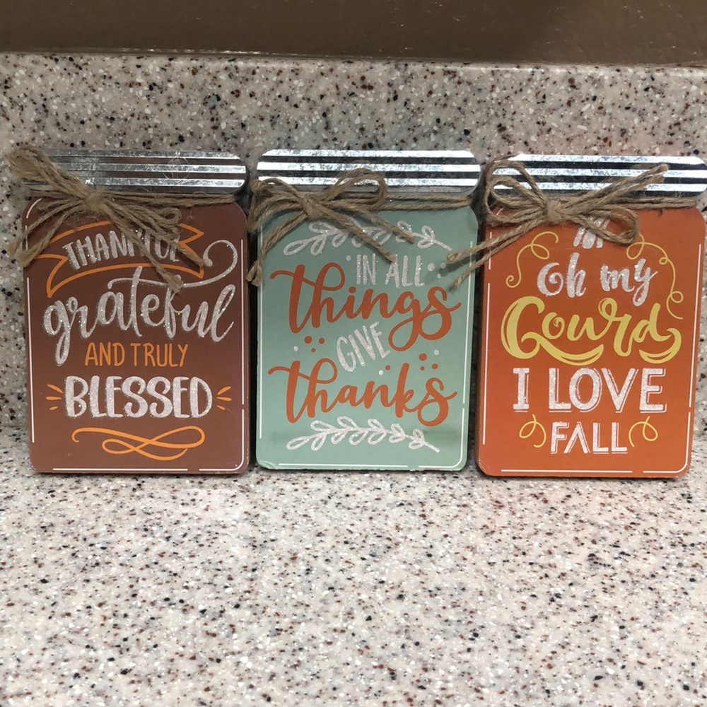 🆕🍁Set of 3 Fall Plaques